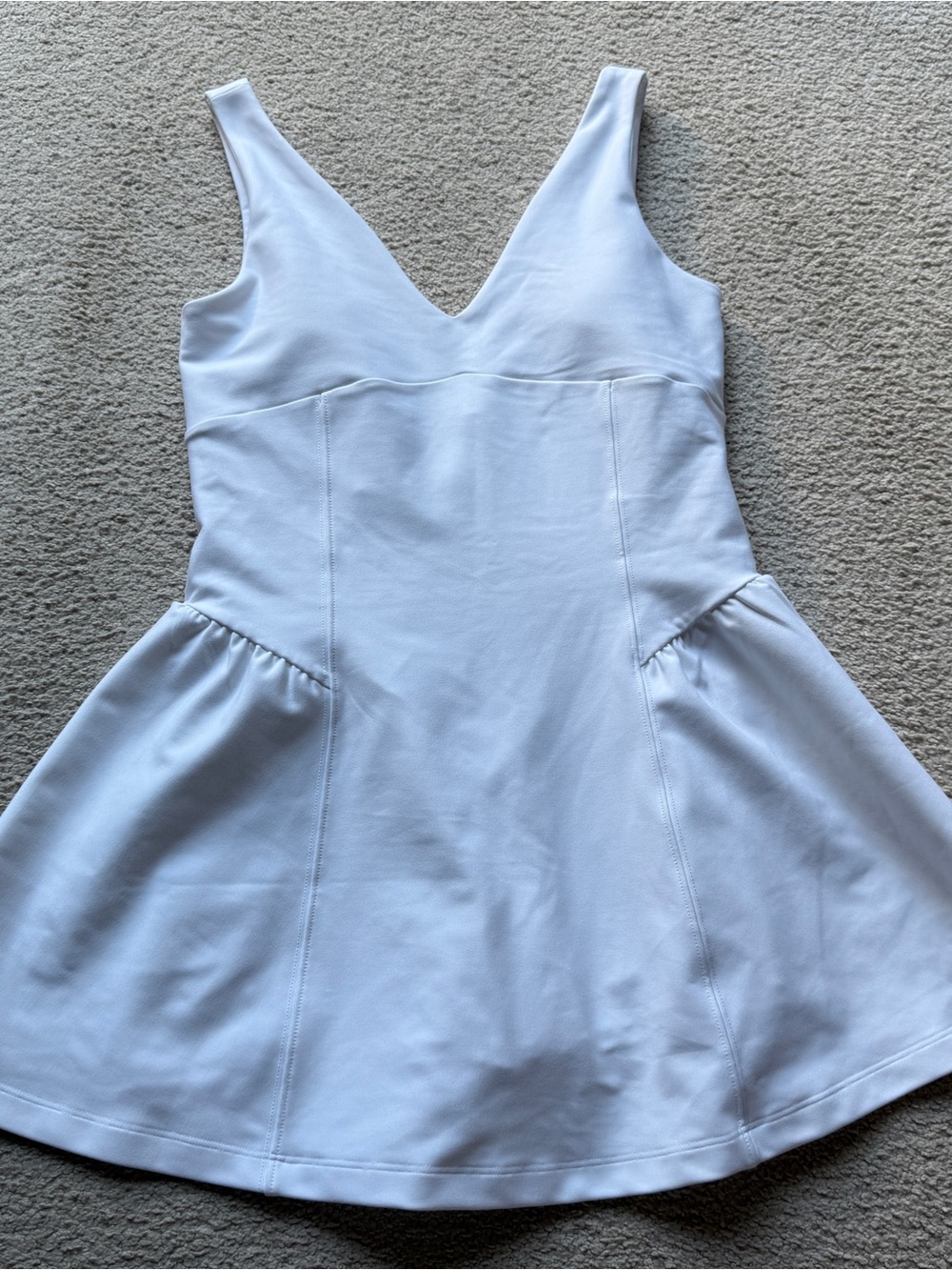 YPB sculptLUX Abercrombie & Fitch Mini Dress V Neck Medium M White Sleeveless